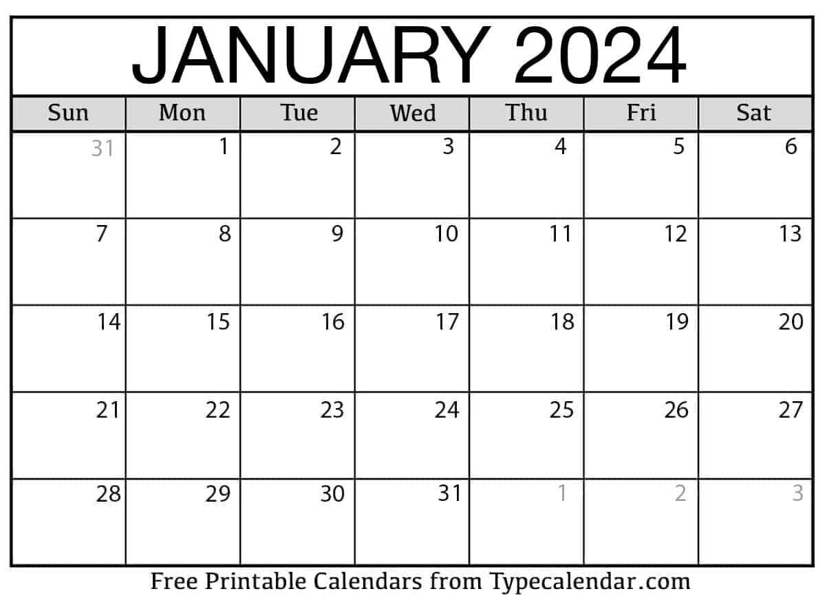 Avatar: January 2024 Calendar