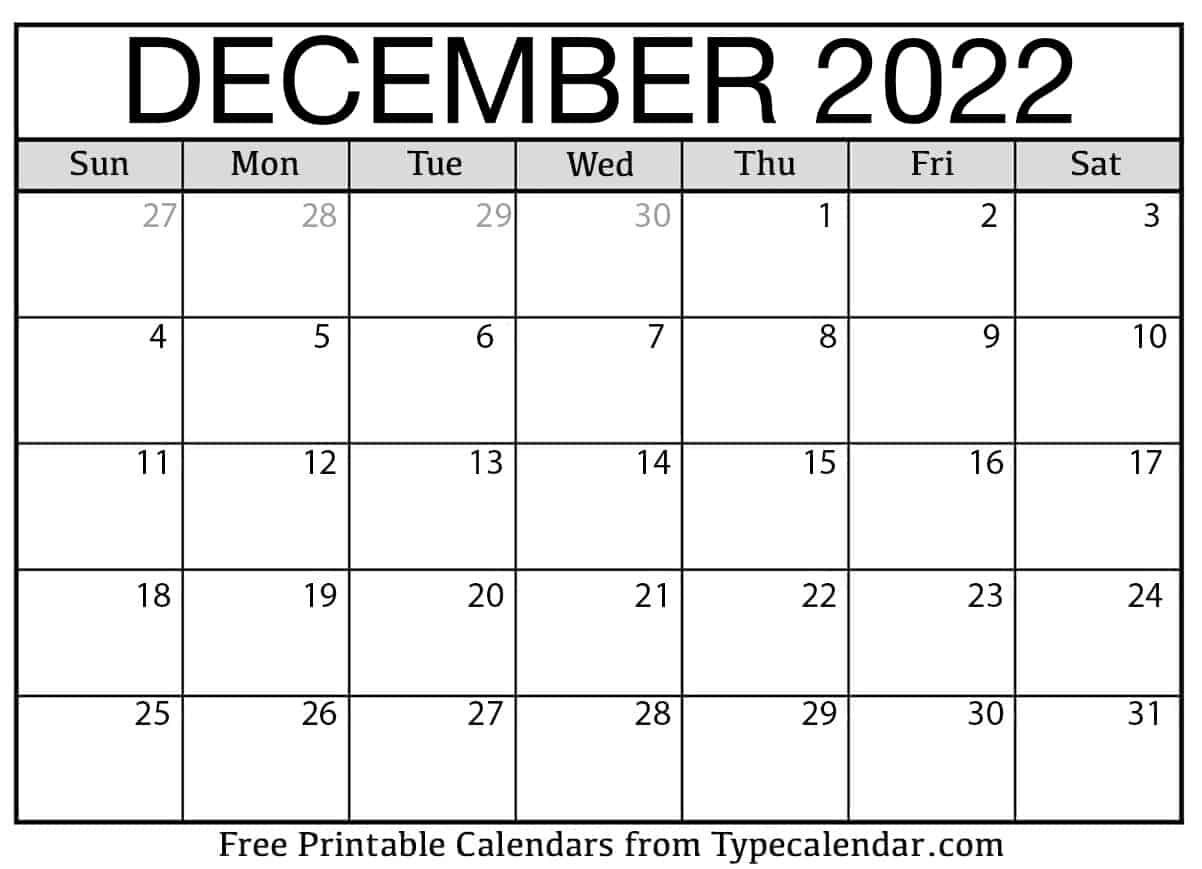 Avatar: December 2022 Calendar