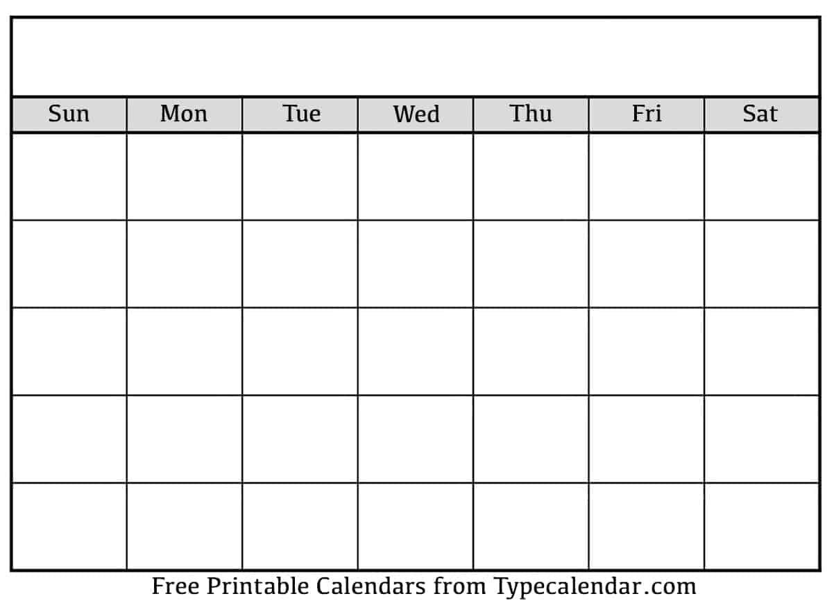 Avatar: Printable Monthly Calendar