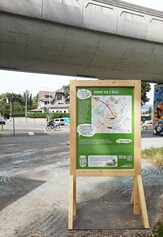 Panneau d'information Pont de l'Ecu